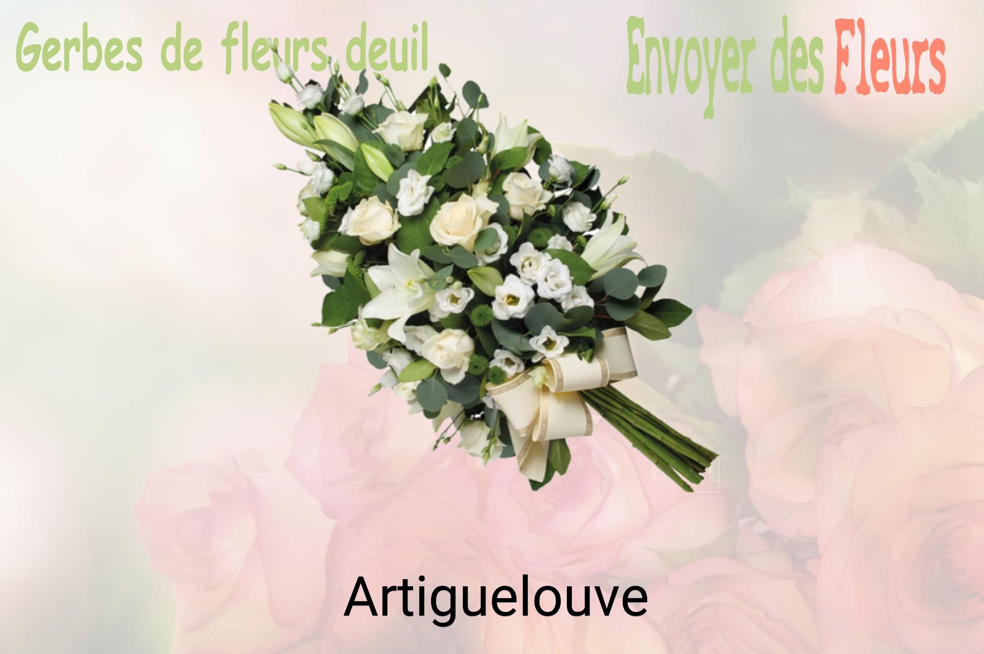 Gerbe de fleurs de deuil livrée à Artiguelouve